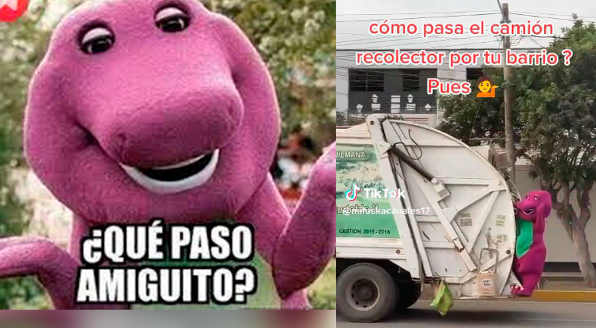 Barney se recursea como recolector de basura y usuarios reaccionan: 