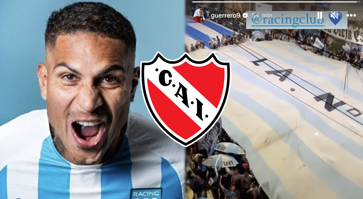 Guerrero 'infla el pecho' por hinchada de Racing y ya palpita el clásico de Avellaneda