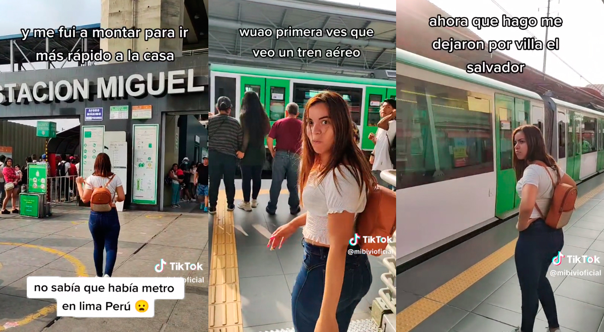 Venezolana usa por primera vez el Metro de Lima para llegar al Callao y termina en Villa el Salvador
