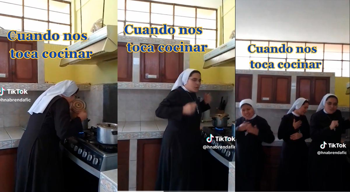 Monjitas cocinan al ritmo de 'La Caro band' y usuarios reaccionan: 