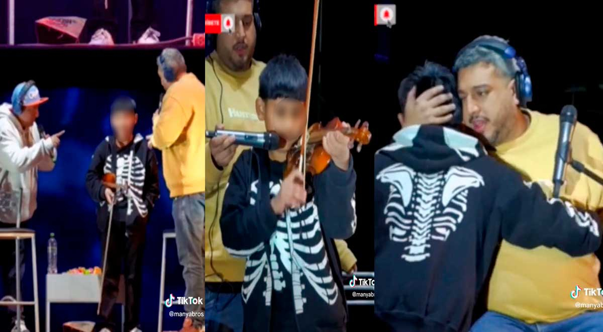 Niño toca violín roto en 'Hablando Huevad*s' y le dan 1000 soles para instrumento nuevo