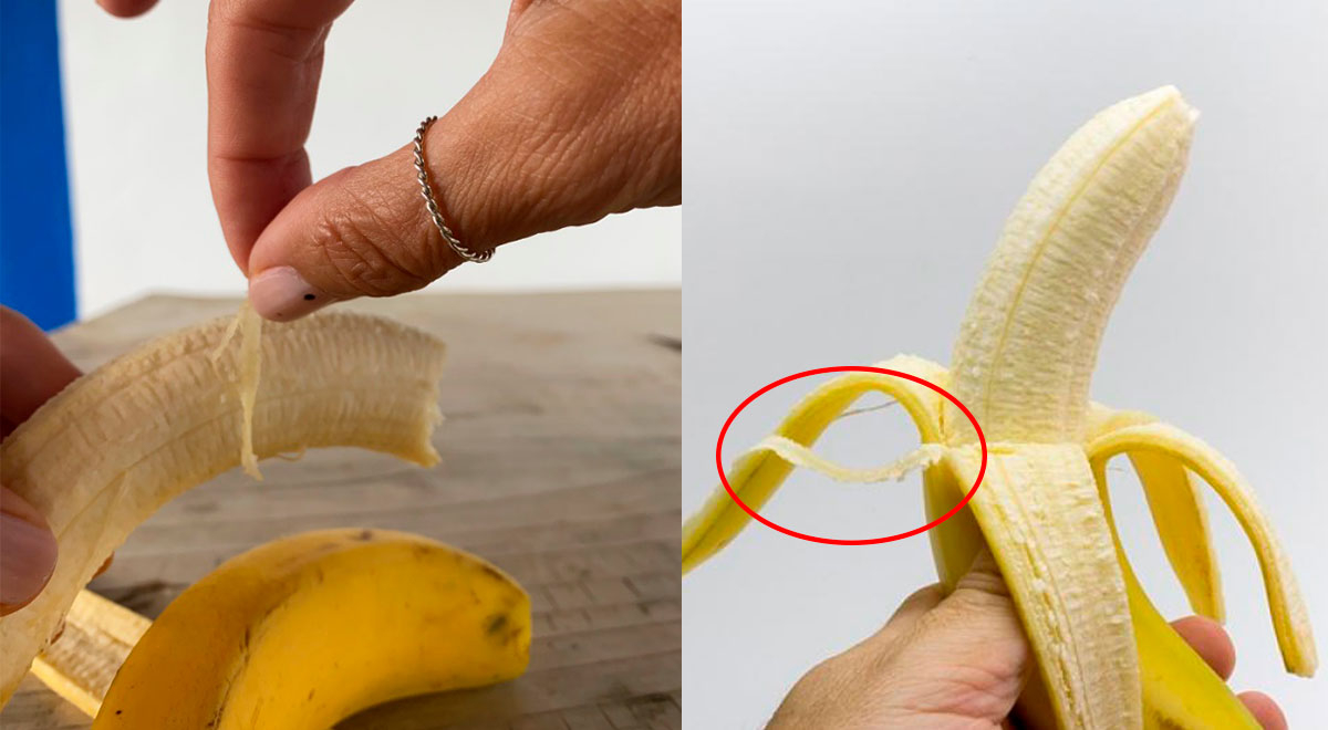 ¿Qué son las hebras blancas de los plátanos y qué pasa si las comemos?