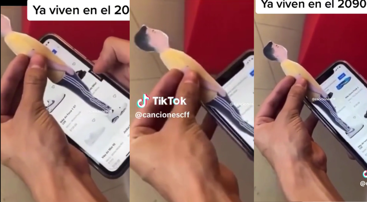 Tiktok: mexicano usa peculiar método para probarse las zapatillas sin ir a la tienda