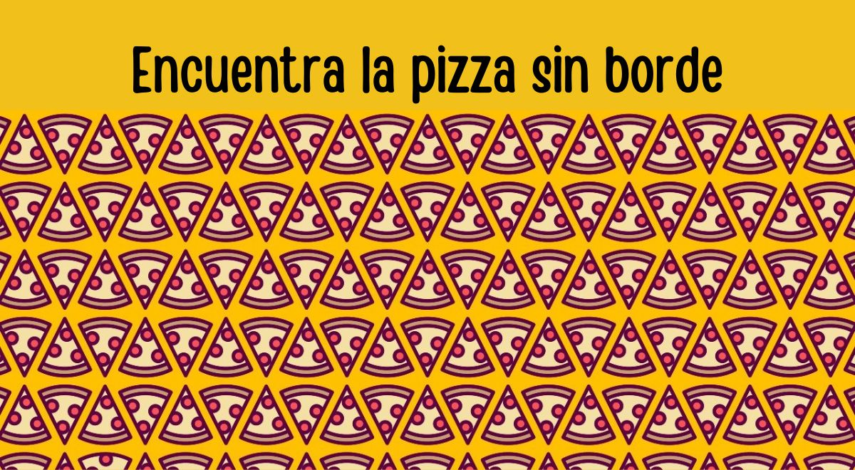 ¿Qué tan buena es tu vista? Encuentra la pizza sin borde en menos de 8 segundos