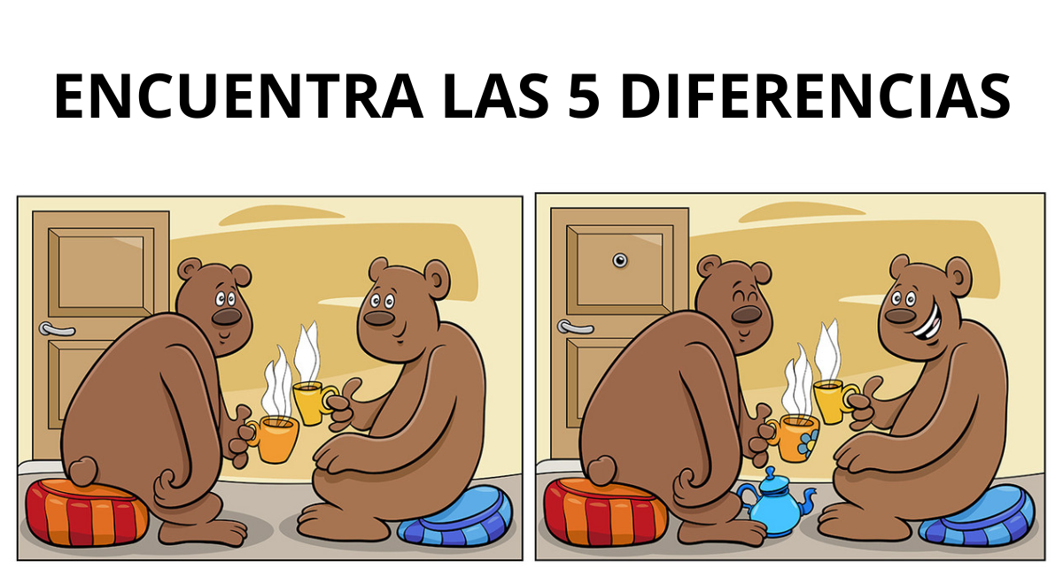 ¿Ves las 5 diferencias en los osos? Debes tener una EXCELENTE VISIÓN para lograrlo