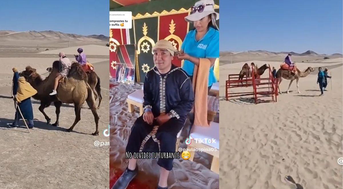 ¡Se volvió viral! Novedoso negocio permite viajar en camello por dunas de Ica desde 50 soles