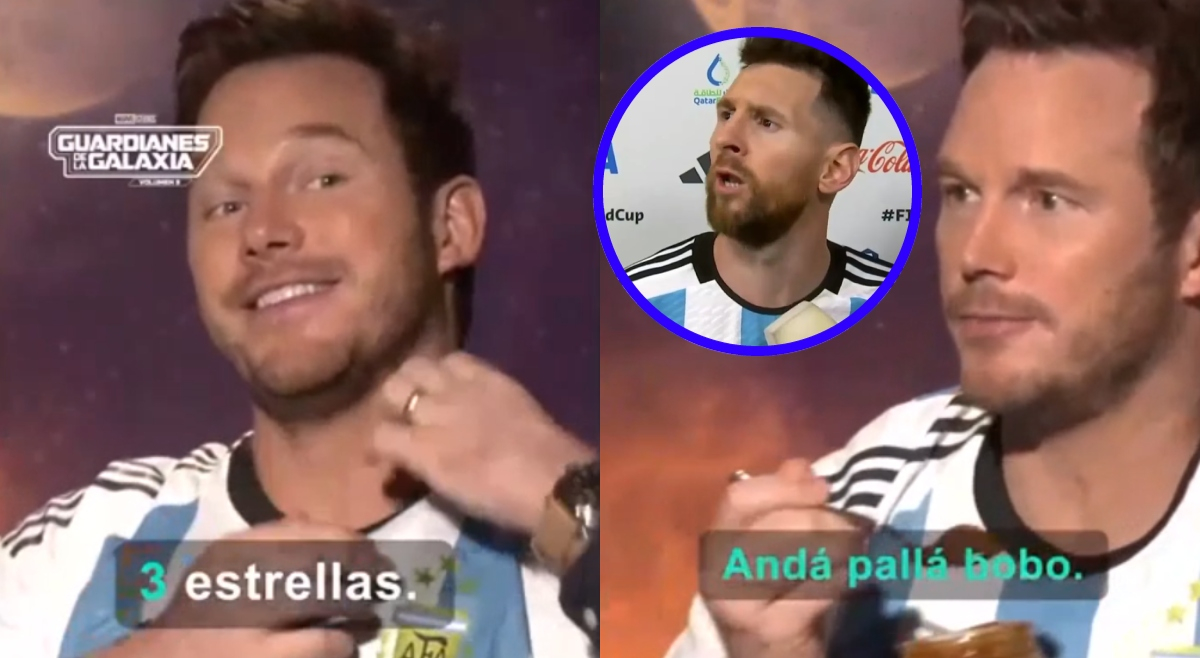 Chris Pratt se pone la camiseta de Argentina y repite la 'icónica' frase de Messi: “Andá pa’ allá bobo”