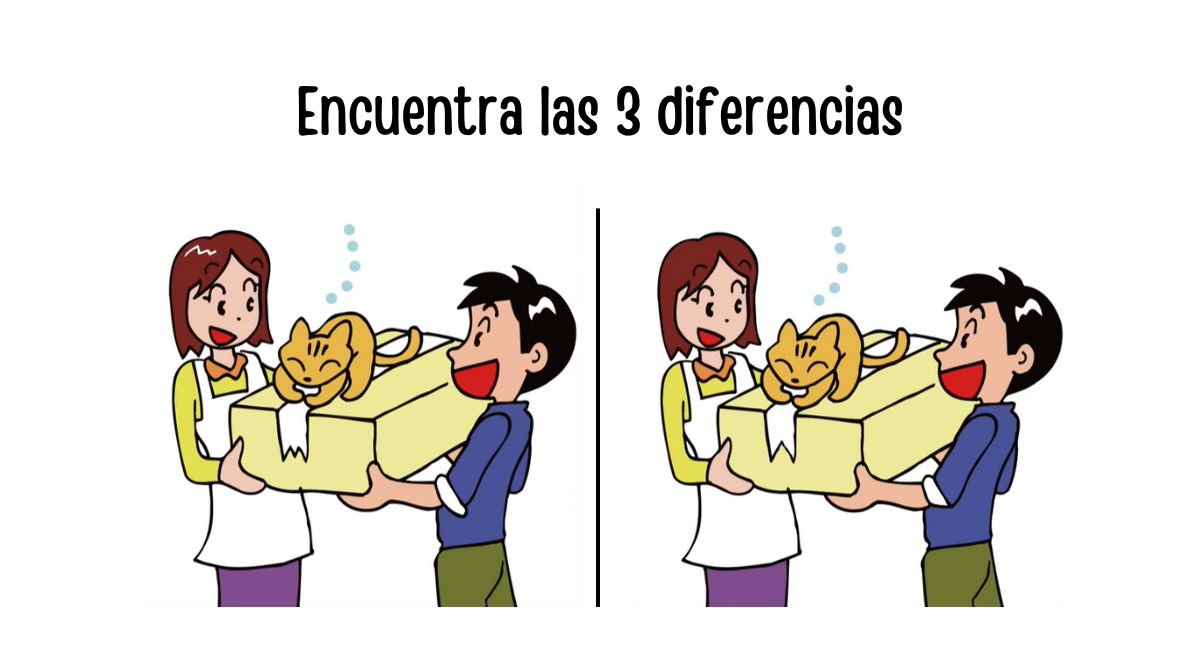 ¡Tienes 5 segundos! Identifica dónde están las 3 diferencias entre las imágenes