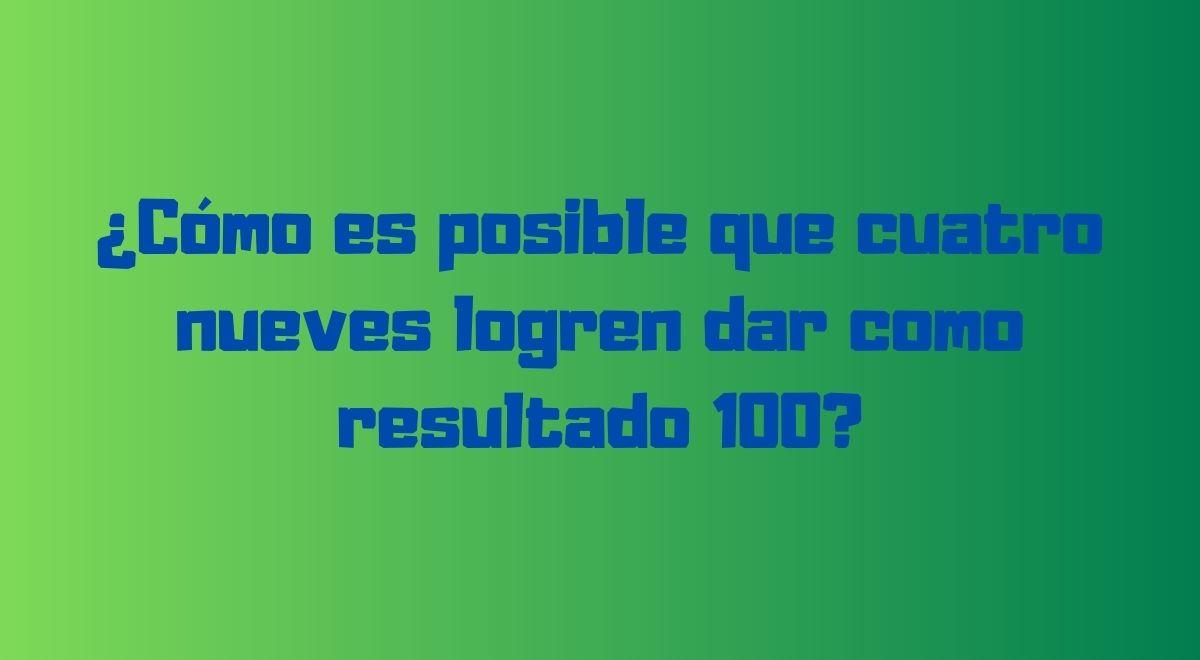 ¿Será posible superar este problema matemático? Solo el 1% lo resolvió en 9 segundos