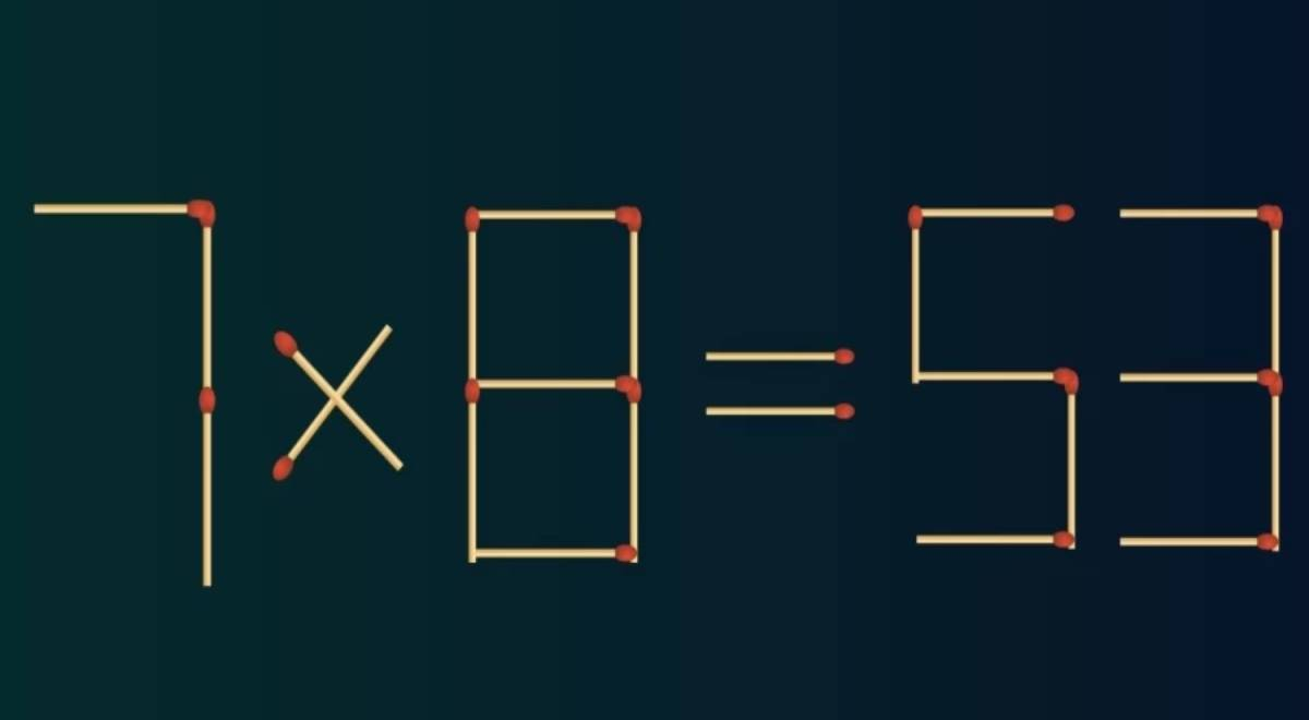 Solo puedes mover un cerillo para resolver la multiplicación: el 99% FALLÓ el ACERTIJO