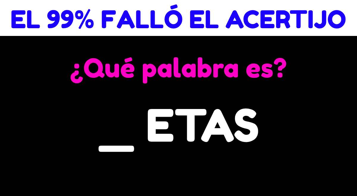 ¿Qué palabra es? Solo tienes UNA OPORTUNIDAD para desarrollar el ACERTIJO EXTREMO