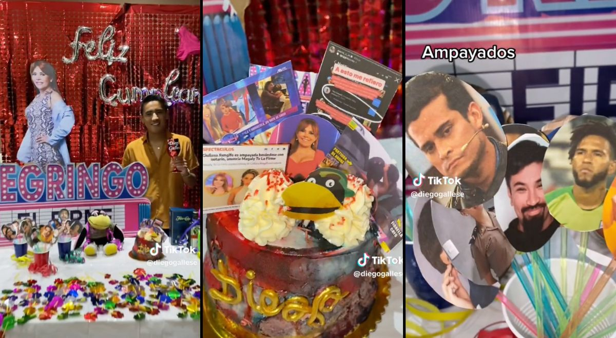 Fan of 'Magaly TV' throws themed party with ampayados and lower zone underwear.