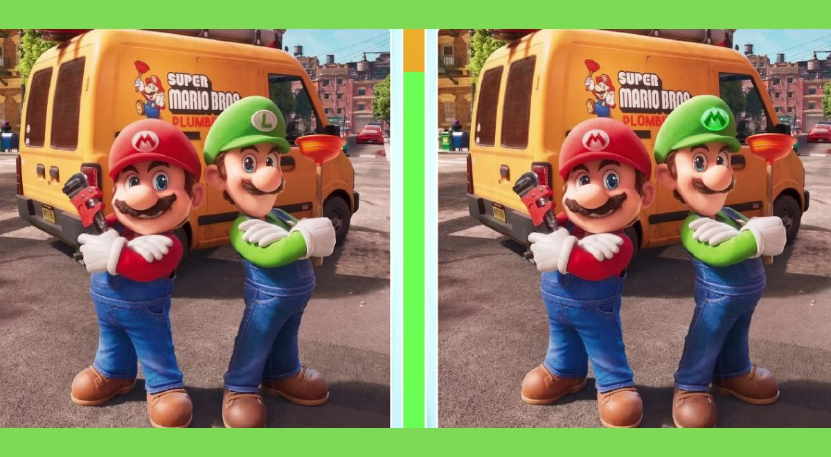 RETO EXTREMO de Mario Bros: ¿Encontrarás las 2 diferencias en 6 segundos?