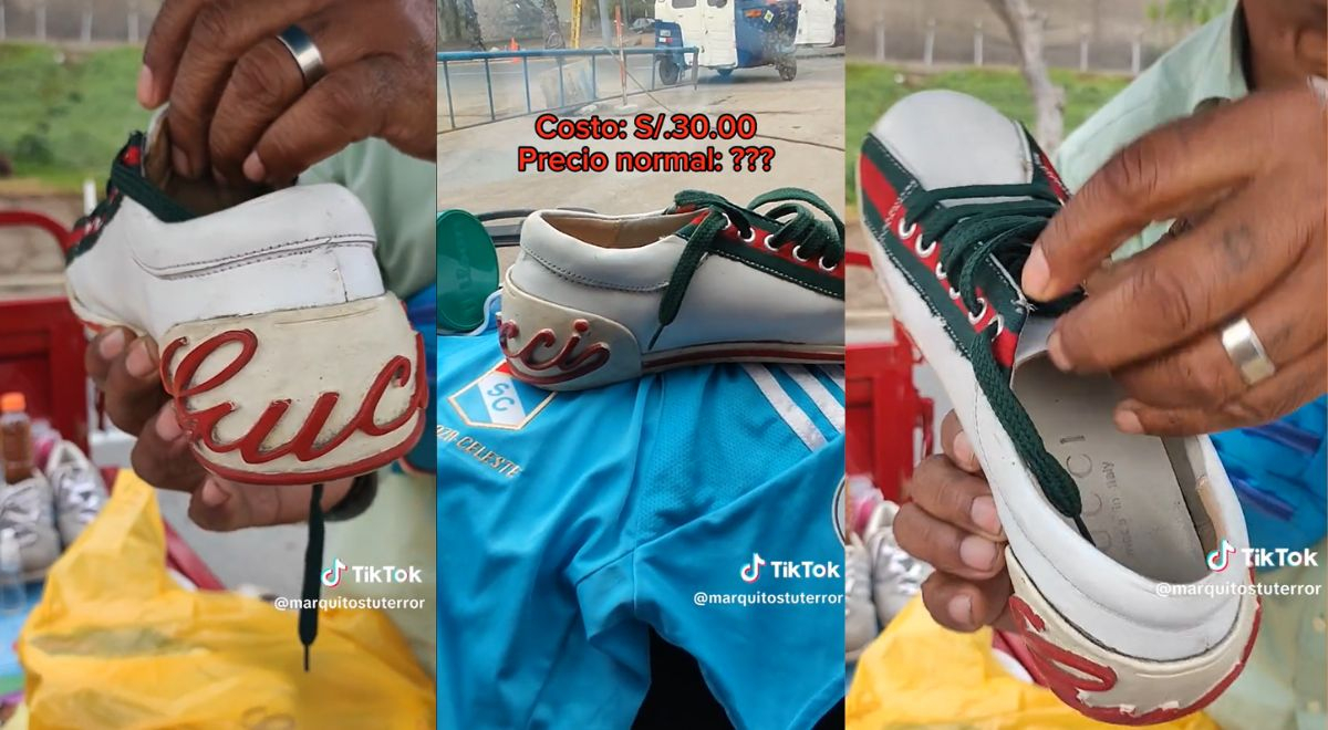 Consigue zapatillas originales Gucci a S/ 30 y usuarios 'enloquecen' por conocer el lugar: 