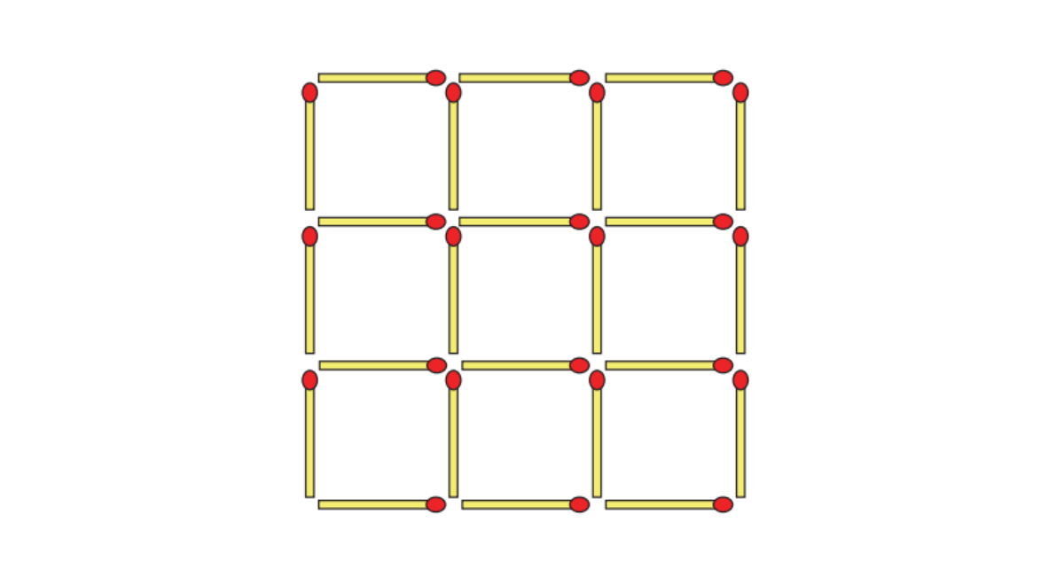 EXTREME riddle only for INTELLIGENT people: you must remove 11 matches and leave 3 squares.