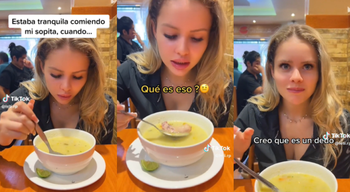 La insólita reacción de una extranjera al encontrar algo 'extraño' cuando tomaba sopa peruana