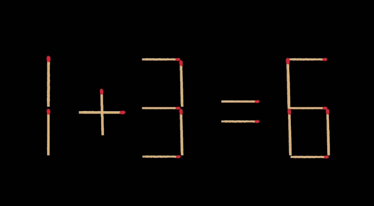 Mueve un palito para que la respuesta sea correcta: el 1% de personas FALLÓ el acertijo