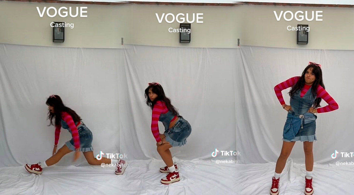 Tiktoker Lucianeka participates in a global casting for Vogue with unusual poses.