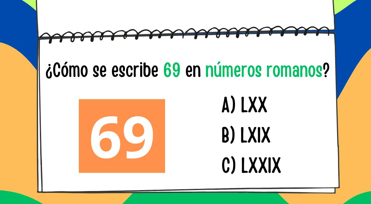 ¿Darás con la opción correcta? Responde cómo se escribe 69 en números romanos