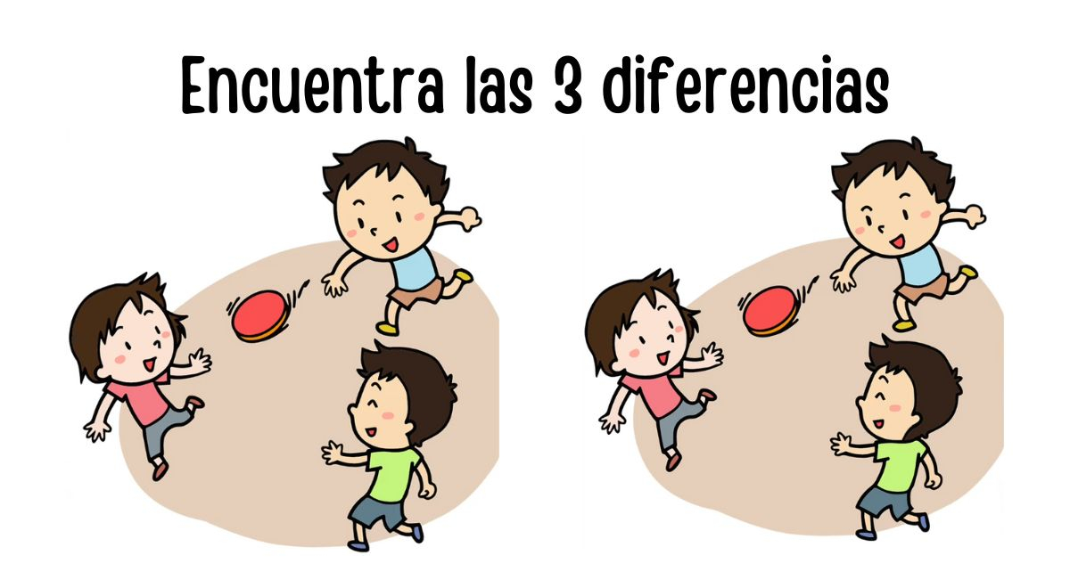 Reto nivel EXTREMO: encuentra en 10 segundos las 3 diferencias entre los niños