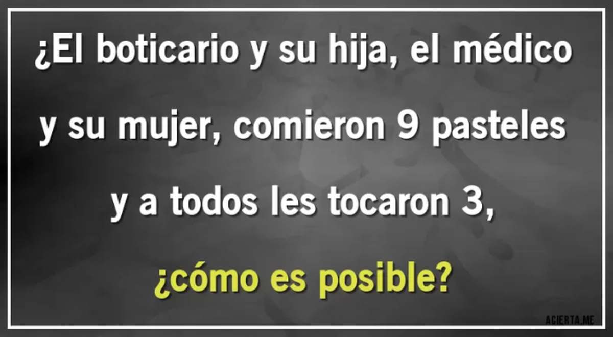 ¿Cómo es posible? Si tienes un ALTO IQ resolverás el DIFÍCIL ACERTIJO en 4 segundos