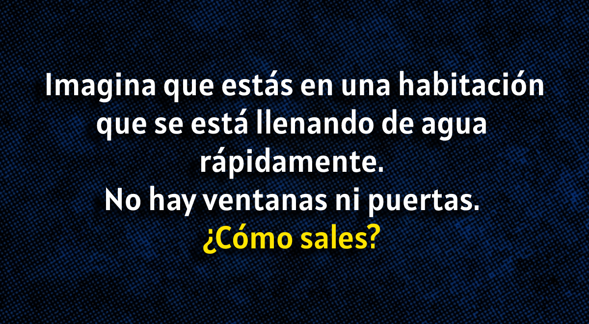 ¿Cómo saldrías de la habitación? Responde correctamente la interrogante en 12 segundos
