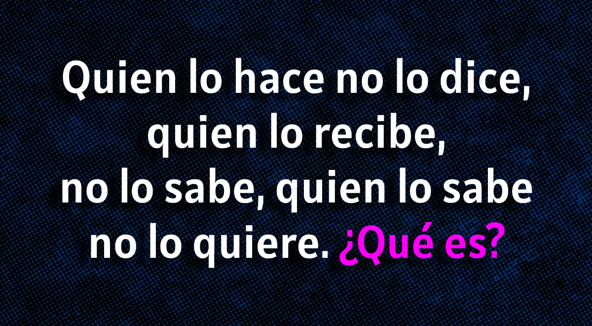 ¿Qué crees que sea? Resuelve este ACERTIJO SUPREMO en solo 8 segundos