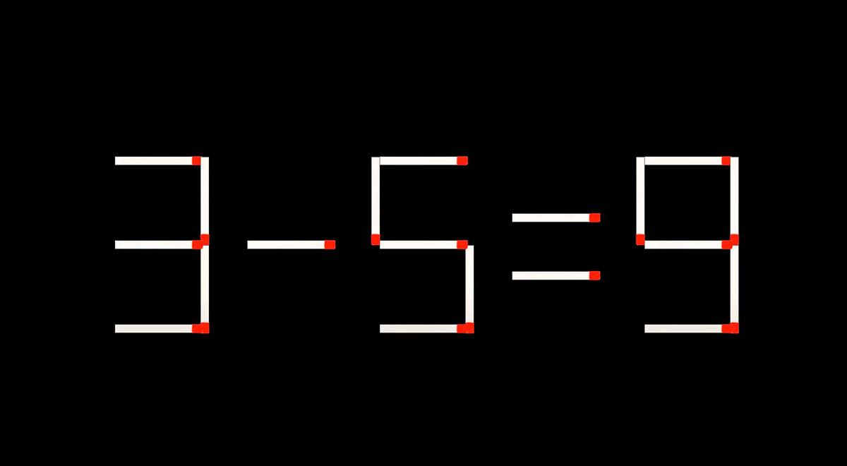 Arregla la ecuación en 20 segundos moviendo 2 cerillos para IGUALAR el resultado
