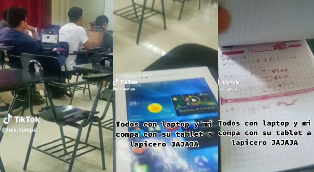 Alumno lleva su 'tablet a lapicero' para estudiar y lo trolean: 
