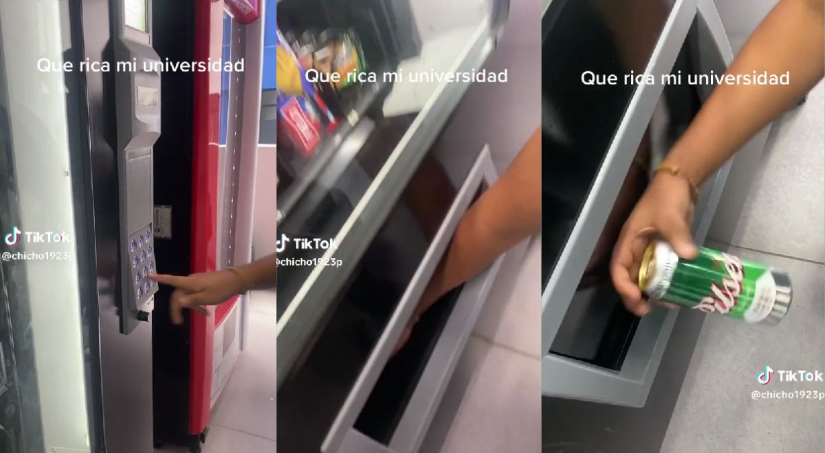 Utiliza dispensador en su universidad y obtiene una lata de cerveza: 