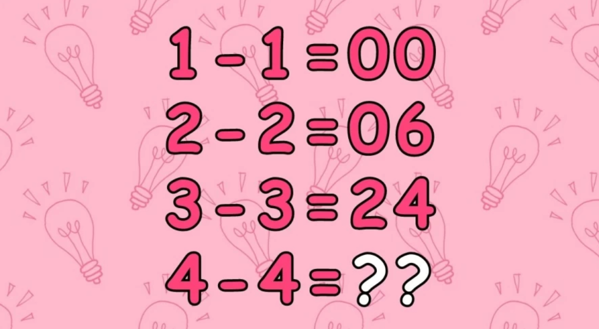 Si 3-3 es 24, ¿cuánto es 4-4? Solo los GENIOS pueden resolver este acertijo matemático