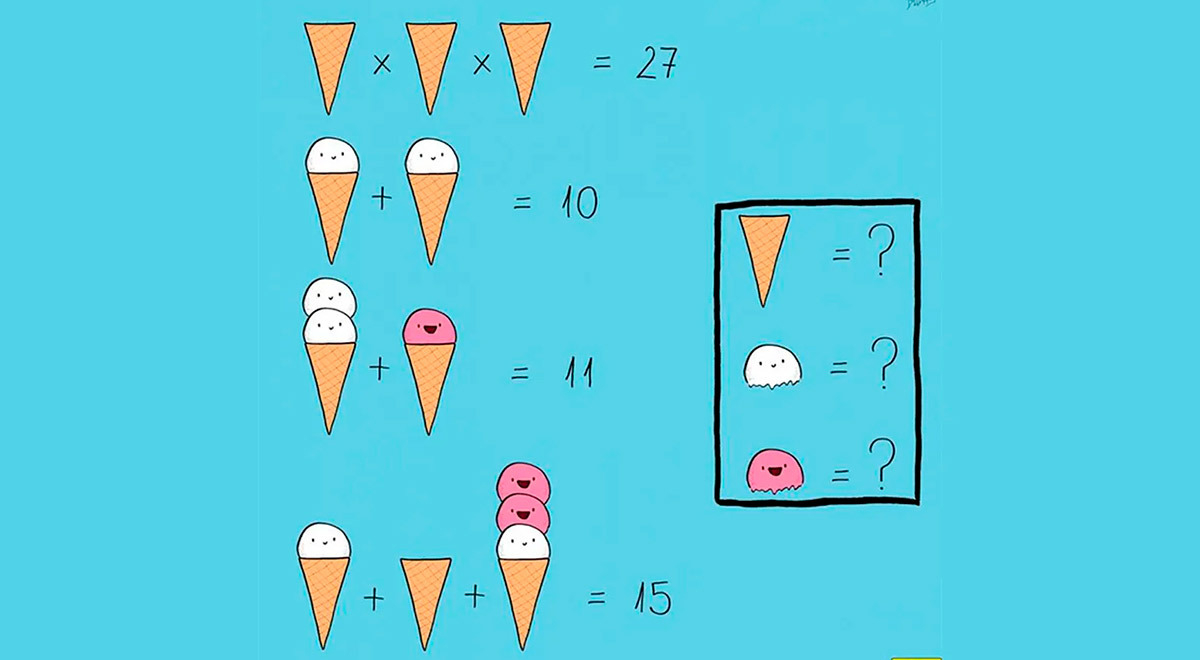 El reto de los helados: Resuelve este acertijo matemático en MENOS DE UN MINUTO