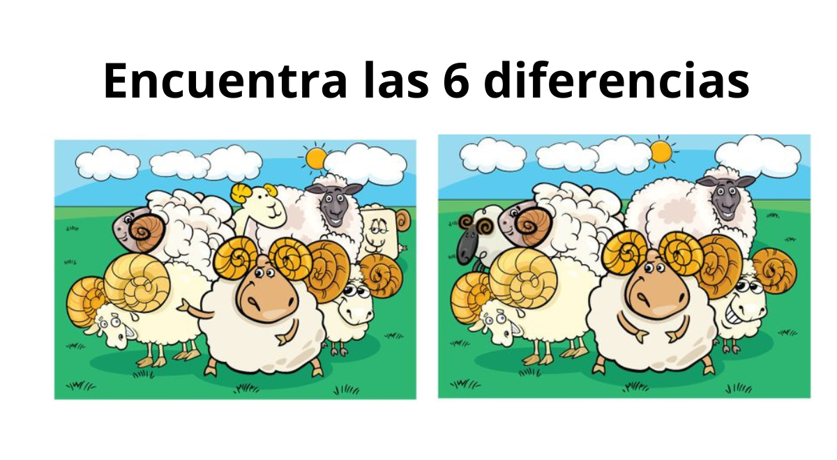Only people with EAGLE EYES will be able to discover the 6 differences in 8 seconds.