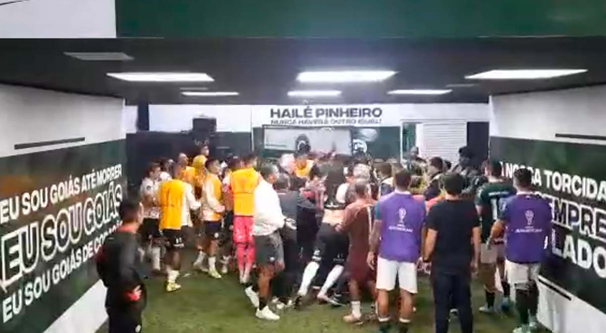 Se filtraron imágenes inéditas de la pelea entre jugadores de Universitario y Goiás 