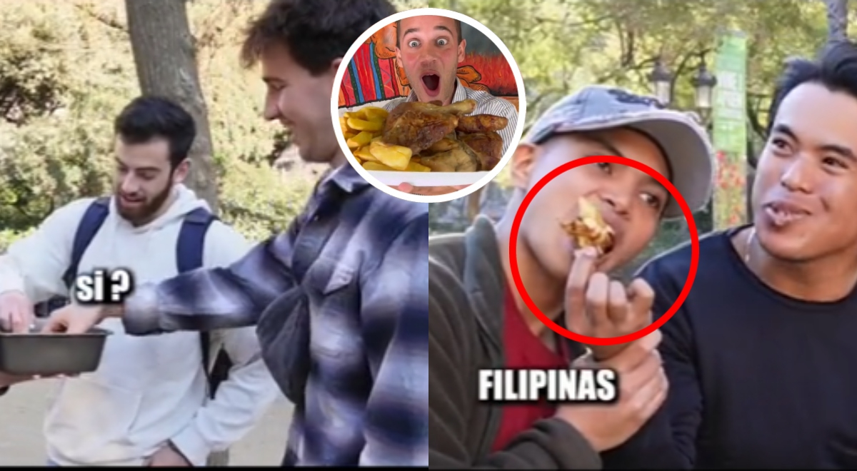 Tiktoker español hace probar pollo a la brasa a extranjeros y su reacciones son virales: 