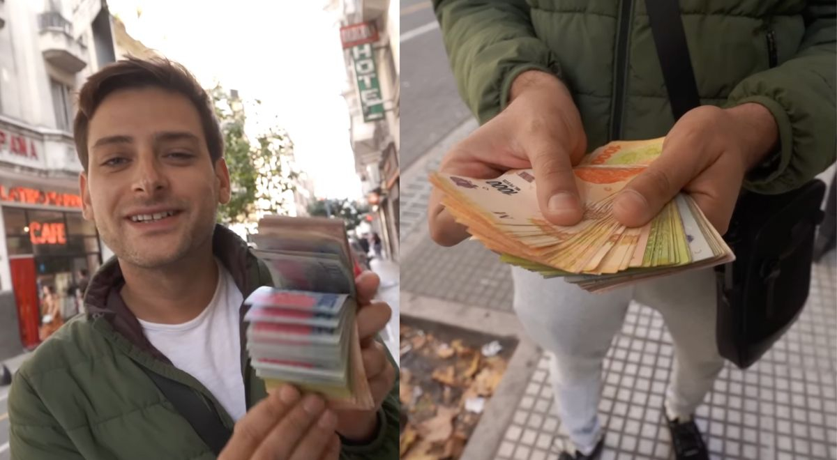 Peruanos quedan en shock al cambiar 100 dólares en Argentina: 