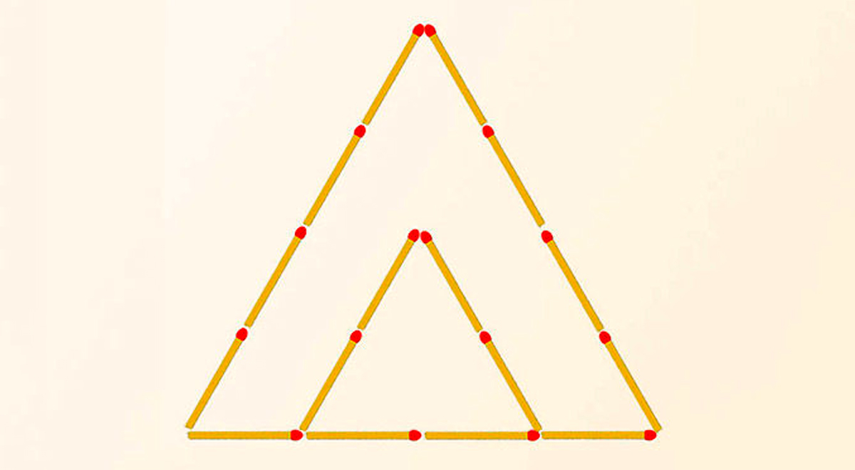 ¿Eres un experto en los acertijos con cerillos? Mueve solo 2 y forma tres triángulos: miles fracasaron