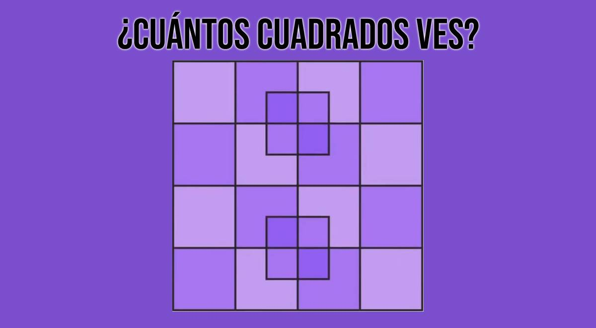 Desafío para mentes MAESTRAS: ¿Cuántos cuadrados puedes encontrar en la imagen?