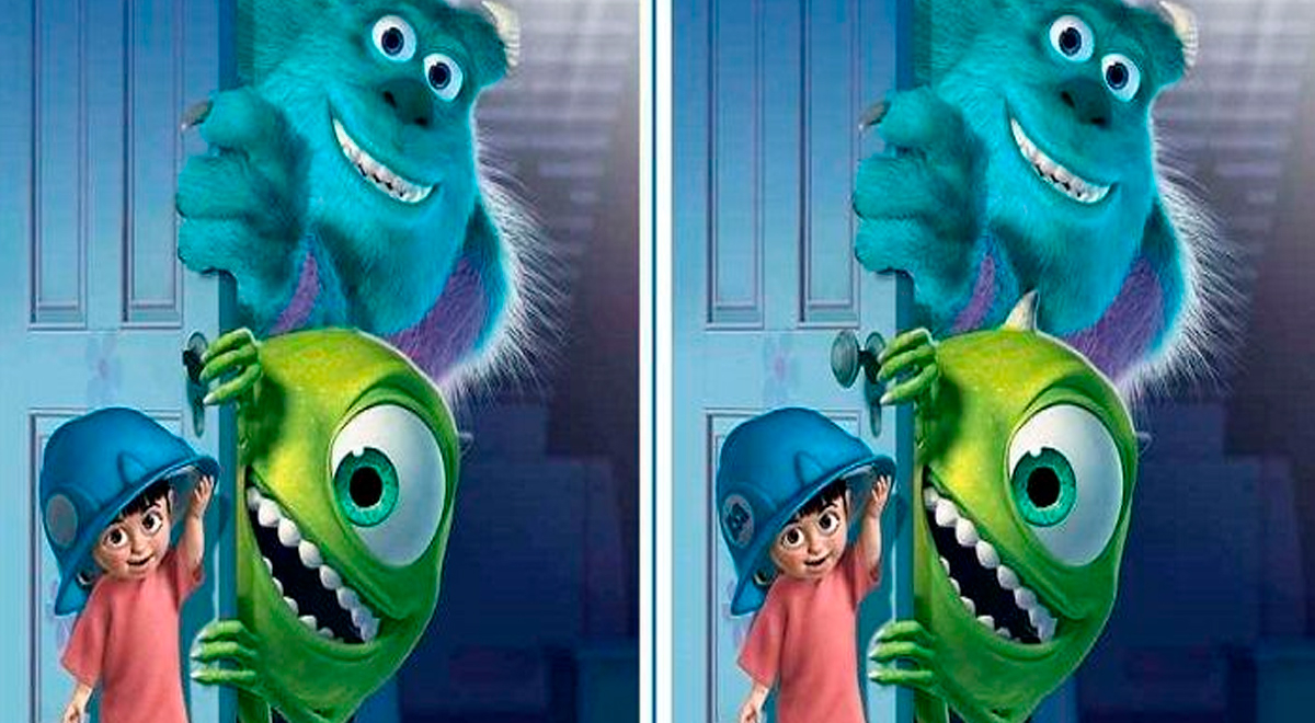 ¿Ves las 3 diferencias de Monsters, Inc? Tienes 7 segundos para vencer este RETO VISUAL