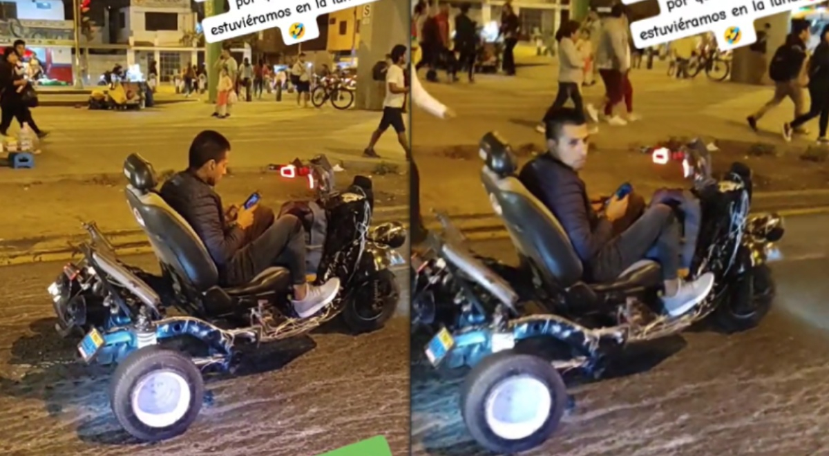 Joven tunea su moto y deja impactado a los transeúntes: 