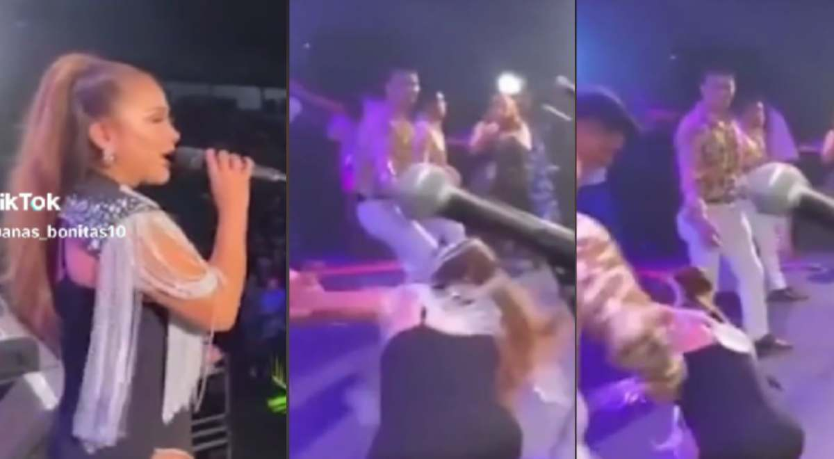 Marisol suffered a spectacular fall during the concert: 