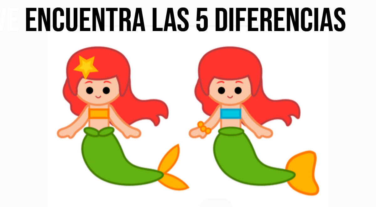¿Lograrás ver las 5 diferencias entre la 'Sirenita'? El reto visual que encantó a los fans de Disney