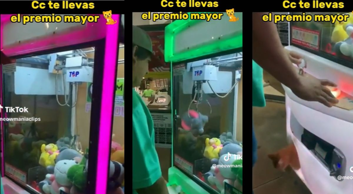 Gana un peluche en máquina dispensadora, pero se lleva tremenda sorpresa: 