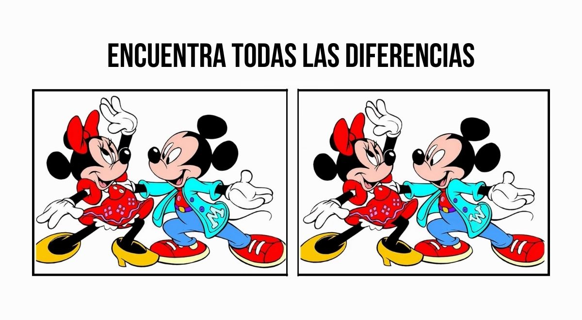 ¿Qué cambió? Encuentra todas las diferencias entre Mickey y Minnie Mouse