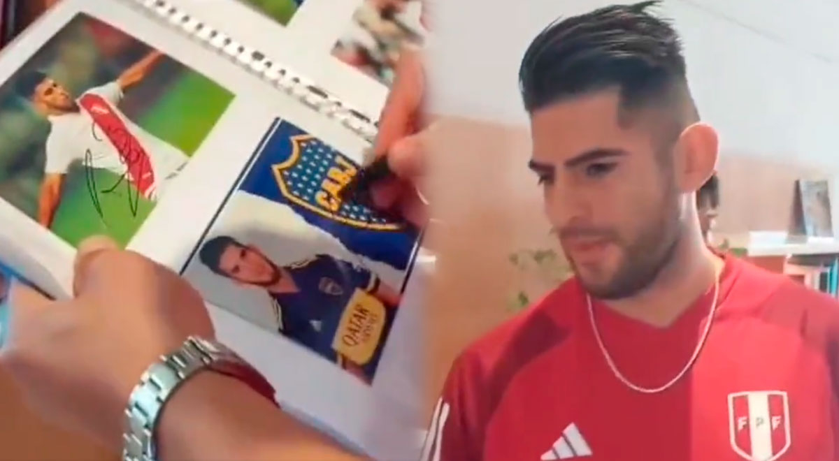 Zambrano fue sorprendido por hincha coreano que tenía una colección completa del central