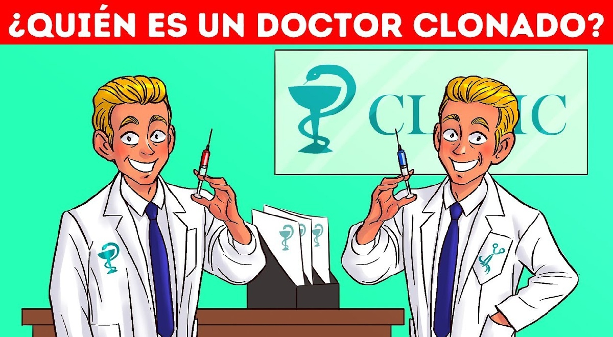 Demuestra que eres un GENIO descubriendo quién es el doctor clonado del acertijo visual EXTREMO