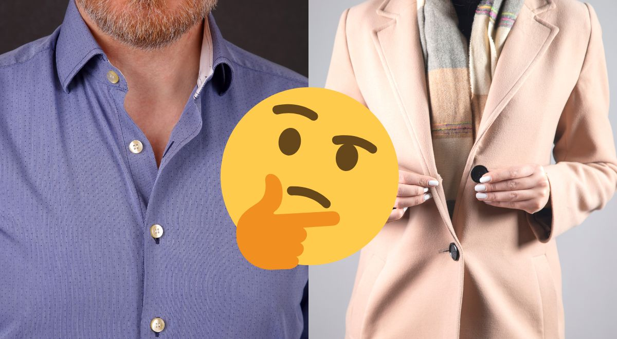 ¿Por qué los botones de la ropa de hombre están a la derecha y los de la mujer a la izquierda?