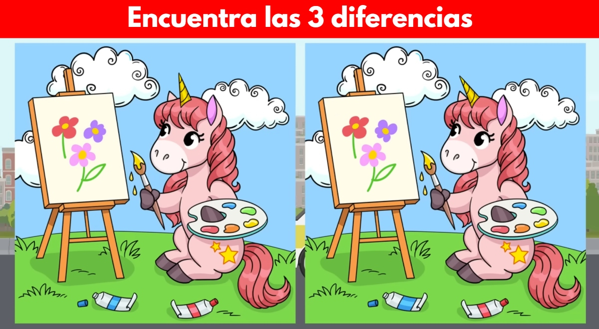 Ubica las 3 diferencias en el unicornio: solo el 1% de personas lograron cantar VICTORIA