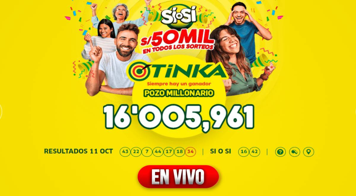 Resultados De La Tinka: Mira Los Números Ganadores Del Domingo 15 De ...