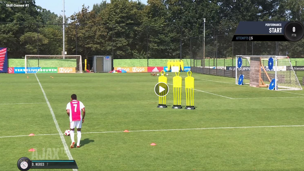 Nicolás Tagliafico y David Neres entrenaron al estilo FIFA